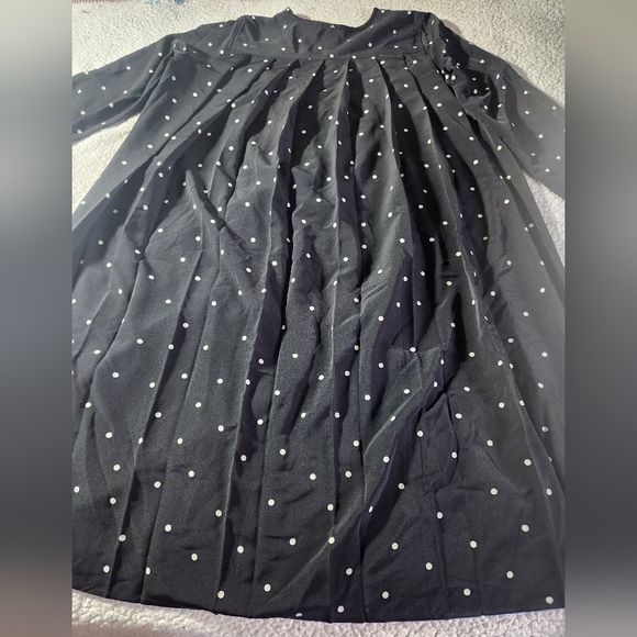 Who What Wear Shirt Dress Polka Dot Large Black White Oversized Long Sleeve - Picture 13 of 14